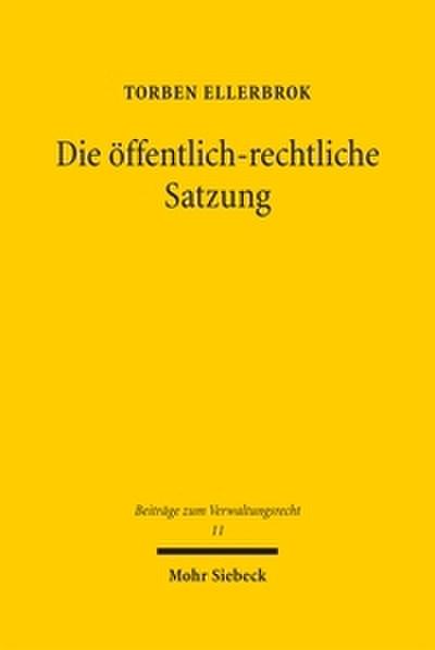Die öffentlich-rechtliche Satzung