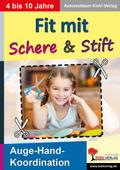 Fit mit Schere und Stift