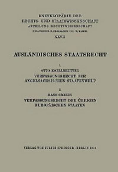 Ausländisches Staatsrecht