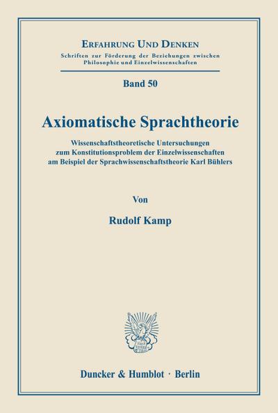 Axiomatische Sprachtheorie.