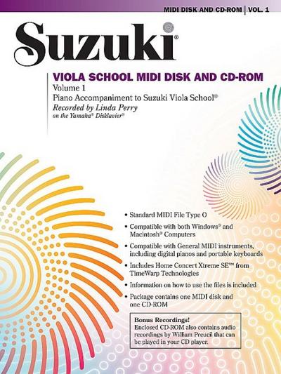 Suzuki Viola School MIDI Disk Acc./CD-Rom, Vol 1: MIDI Disk & CD-ROM [With CDROM and MIDI Disk] - Alfred Music
