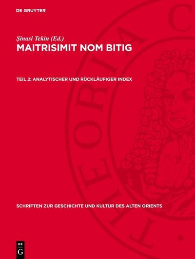 Maitrisimit nom bitig, Teil 2, Analytischer und rückläufiger Index