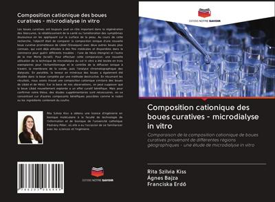 Composition cationique des boues curatives - microdialyse in vitro
