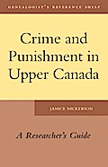 Crime and Punishment in Upper Canada