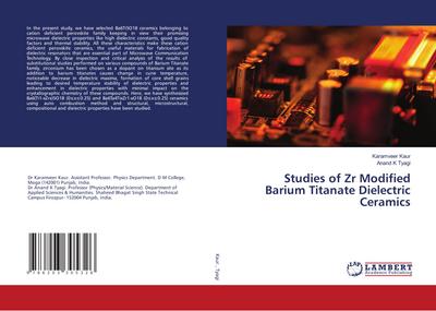 Studies of Zr Modified Barium Titanate Dielectric Ceramics