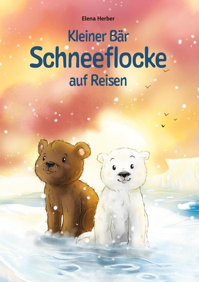 Kleiner Bär Schneeflocke auf Reisen