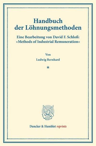Handbuch der Löhnungsmethoden.