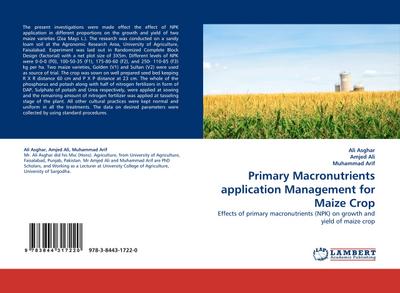 Primary Macronutrients application Management for Maize Crop