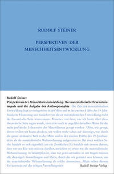 Perspektiven der Menschheitsentwickelung