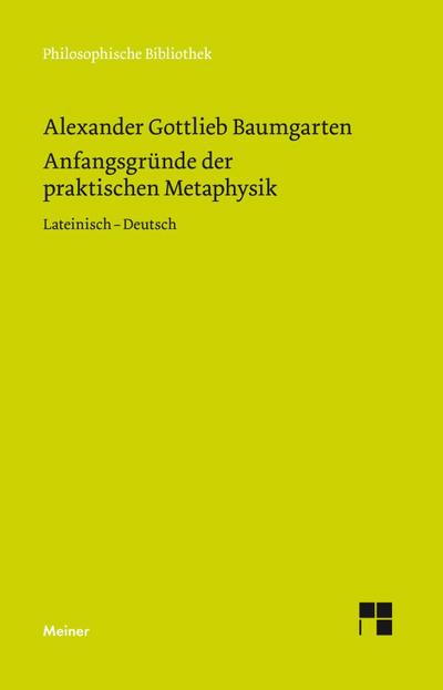 Anfangsgründe der praktischen Metaphysik