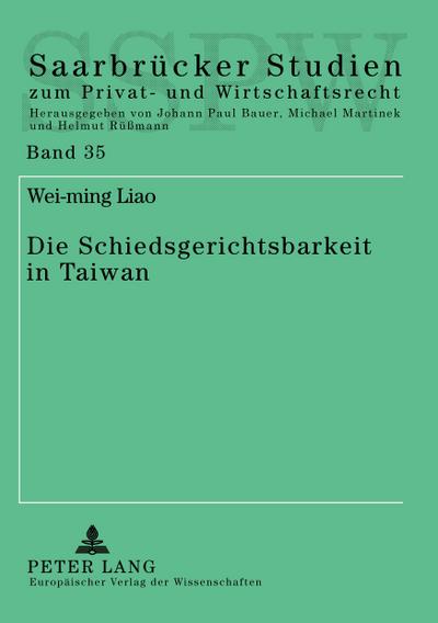 Die Schiedsgerichtsbarkeit in Taiwan