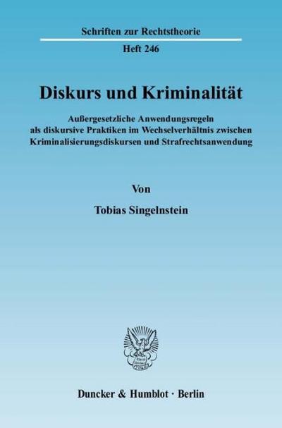 Diskurs und Kriminalität