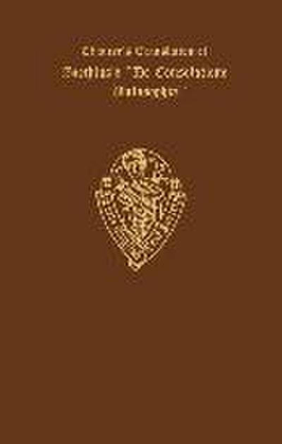 Chaucer’s Translation of Boethius’s `De Consolatione Philosophiae’
