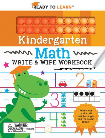Ready to Learn Kindergarten Math Write & Wipe Workbook with Popper
