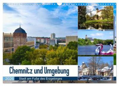Chemnitz und Umgebung (Wandkalender 2026 DIN A3 quer), CALVENDO Monatskalender