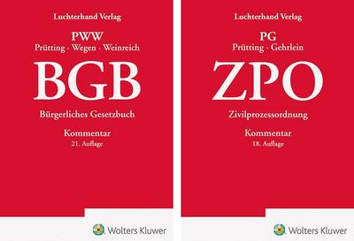Bundle BGB Kommentar 21. Auflage und ZPO Kommentar 18. Auflage