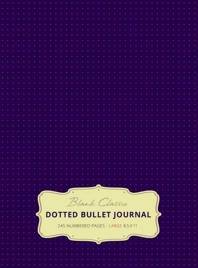 Large 8.5 x 11 Dotted Bullet Journal (Eggplant #11) Hardcover - 245 Numbered Pages