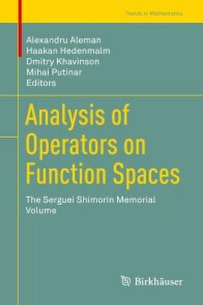 Analysis of Operators on Function Spaces