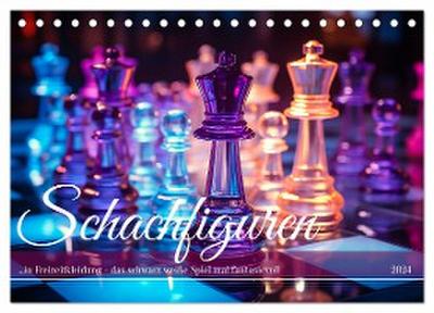 Schachfiguren in Freizeitkleidung (Tischkalender 2024 DIN A5 quer), CALVENDO Monatskalender