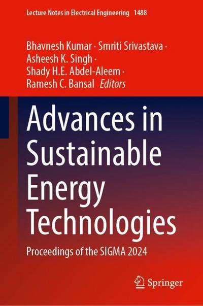 Advances in Sustainable Energy Technologies