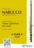 Flute 4 part of "Nabucco" overture for Flute Quartet