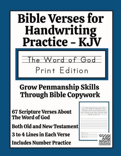 Bible Verses for Handwriting Practice - KJV