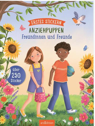 Erstes Stickern Anziehpuppen - Freundinnen und Freunde