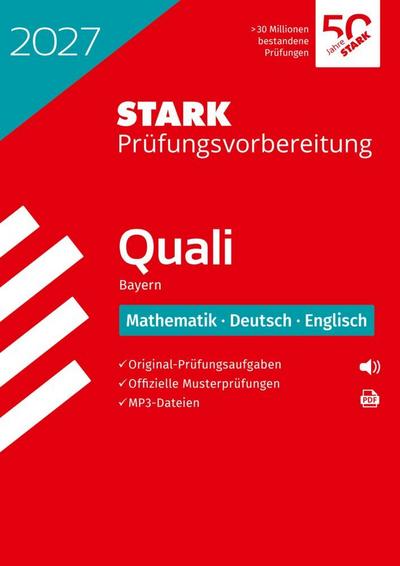 STARK Mathematik, Deutsch, Englisch 9. Klasse - Quali Mittelschule 2027 Bayern - Prüfungsvorbereitung