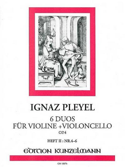 6 Duos op.4 Band 2 (Nr.4-6)für Violine und Violoncello