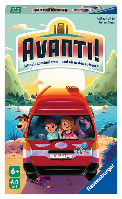 Ravensburger 22409 - Avanti! Schnelles Kombinationsspiel für Kinder ab 6 Jahren, Familienspiel für Kinder und Erwachsene, für 2-5 Spieler