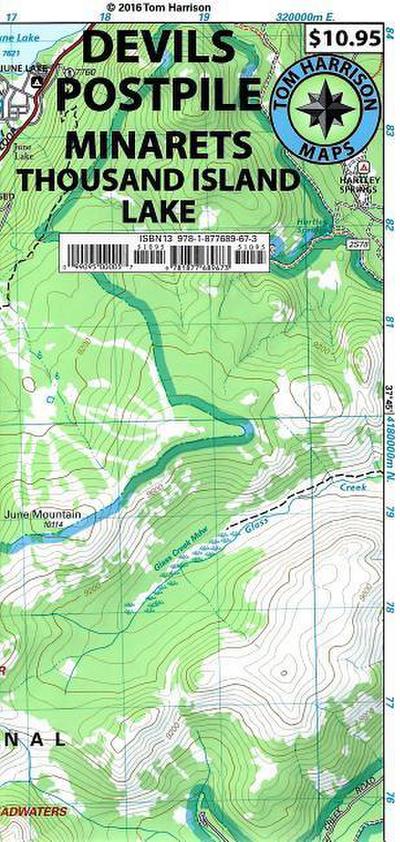 Devils Postpile Minarets Trail Map