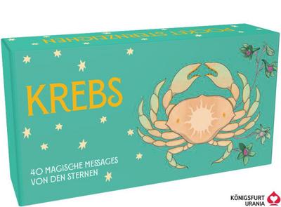 Pocket Sternzeichen Krebs 40 Karten in Magnetschachtel mit Metallicfolie - Magische Messages von den Sternen