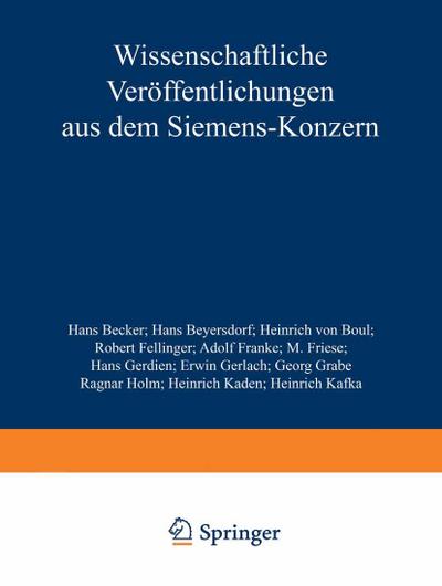 Wissenschaftliche Veröffentlichungen aus dem Siemens-Konzern