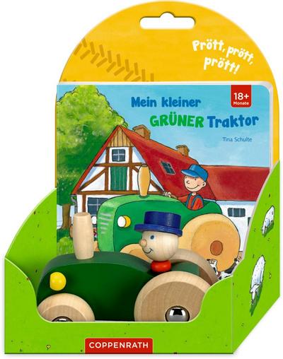 Mein kleiner grüner Traktor, m. Holzauto