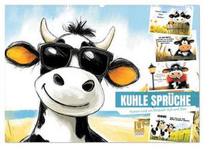Kuhle Sprüche (Wandkalender 2026 DIN A2 quer), CALVENDO Monatskalender