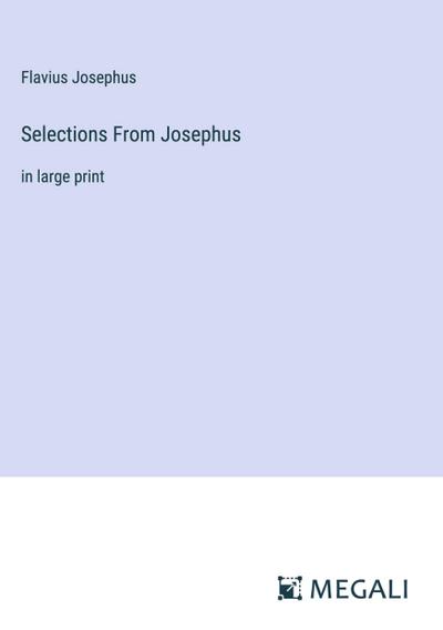 Selections From Josephus