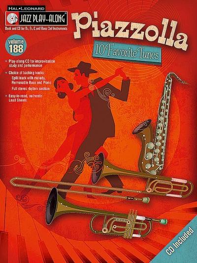 Piazzolla - Ten Favorite Tunes: Jazz Play-Along Series, Volume 188 (Book/Online Audio)