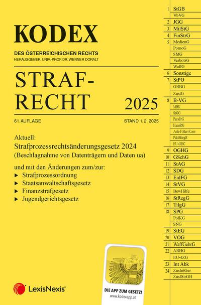 KODEX Strafrecht 2025 - inkl. App