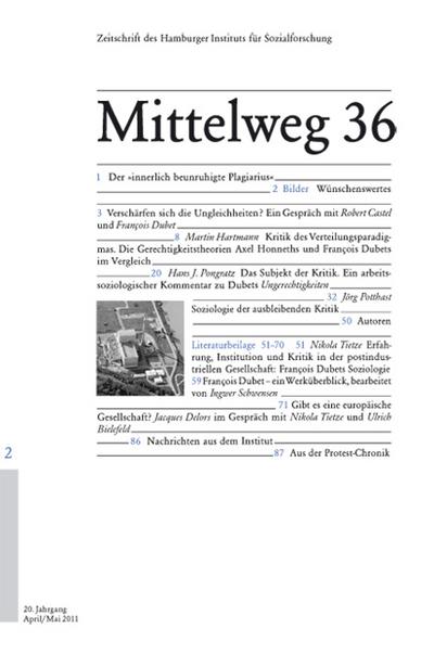 Ungerechtigkeiten. Mittelweg 36, Zeitschrift des Hamburger Instituts für Sozialforschung, Heft 2/2011