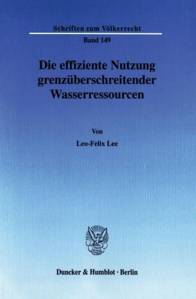 Die effiziente Nutzung grenzüberschreitender Wasserressourcen