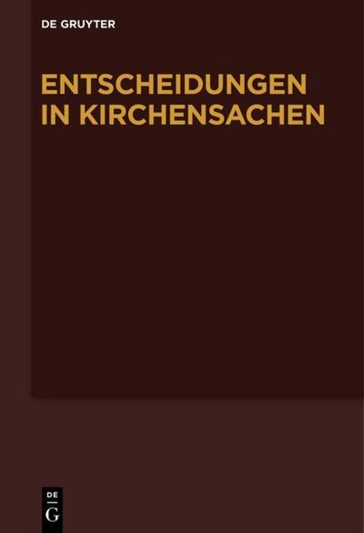 Entscheidungen in Kirchensachen 48