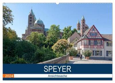 Speyer - Ansichtssache (Wandkalender 2024 DIN A2 quer), CALVENDO Monatskalender