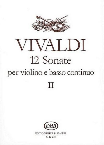 12 Sonaten Band 2 (Nr.7-12)für Violine und Bc