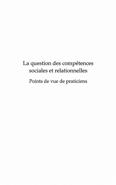 Question competences socialesrelationn.