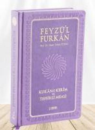 Feyzül Furkan Kuran-i Kerim ve Tefsirli Meali Büyük Boy, Mushaf ve Meal, Ciltli, Lila