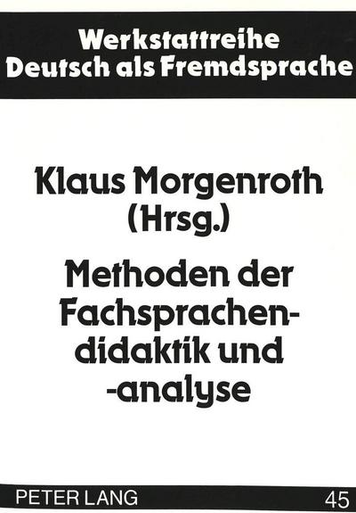 Methoden der Fachsprachendidaktik und -analyse