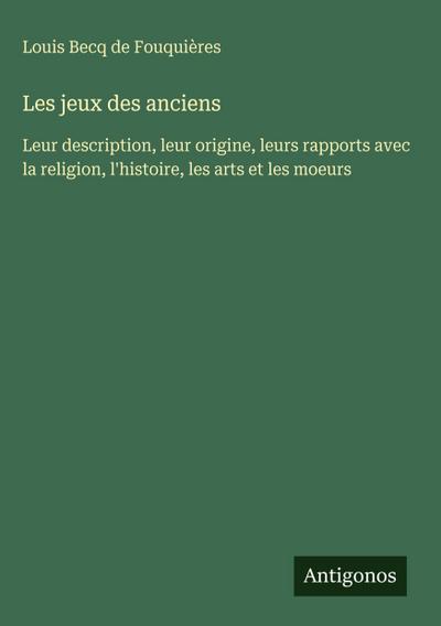 Les jeux des anciens