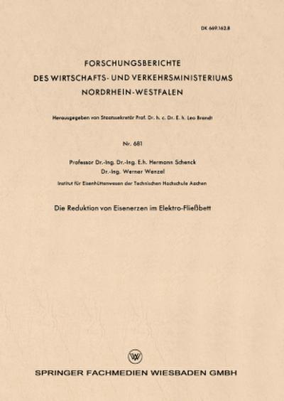 Die Reduktion von Eisenerzen im Elektro-Fließbett