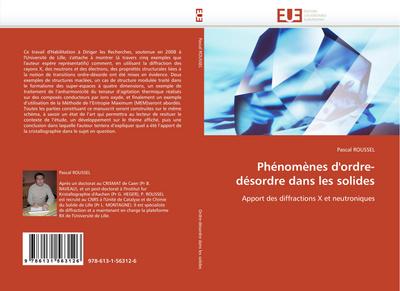 Phénomènes d’’ordre-désordre dans les solides