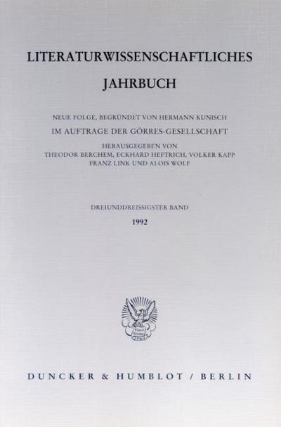 Literaturwissenschaftliches Jahrbuch.